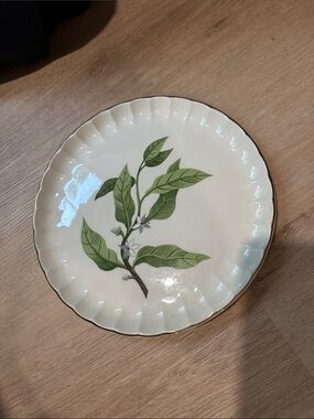 Vintage W.S. George Bolero Fine China Green valley dinner plate